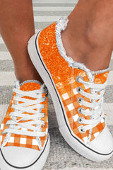 Checkered Flat Canvas Shoes
