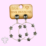 Star circle earring, Austrian crystal