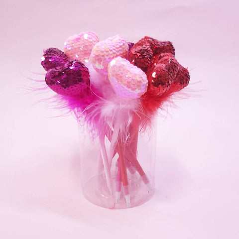 Valentines Day Sequin Heart Pen