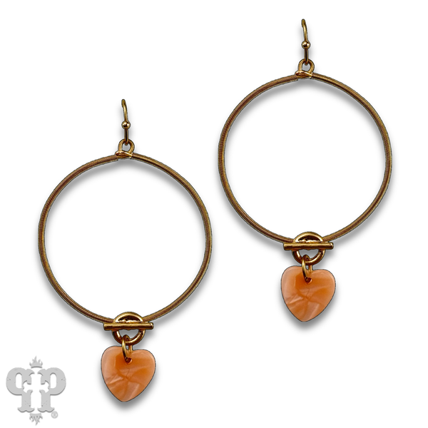 Pink heart Earrings by Pink Panache