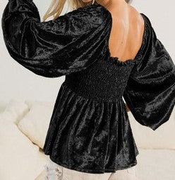 "Crushed It" Velvet Top