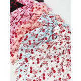 Cherry Bow Print Hair Clips