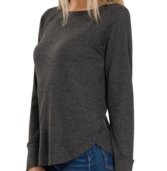 Waffle Long Sleeve Top