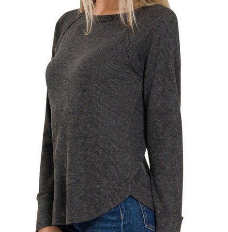 Waffle Long Sleeve Top