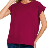 Round Neck Folded T-shirt