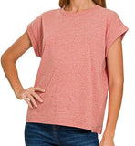 Round Neck Folded T-shirt