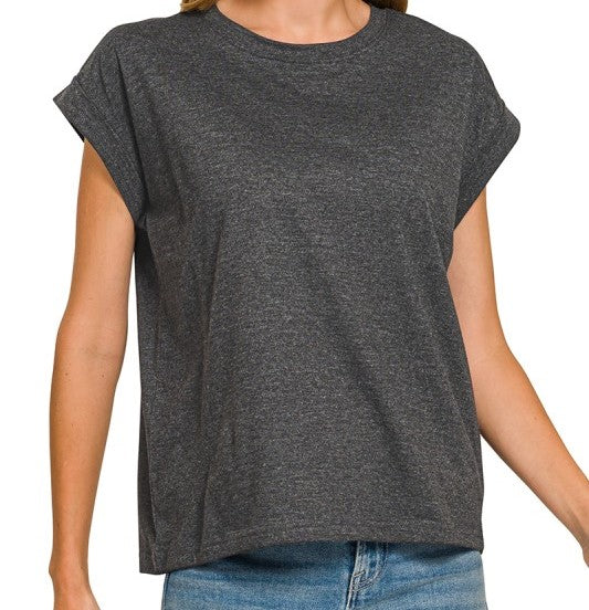 Round Neck Folded T-shirt
