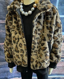 Kids Leopard Flannel Zipper Jacket
