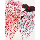 Cherry Bow Print Hair Clips