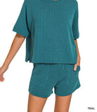 Raised Rib Short Sleeve Tee &amp; Short Pants Set