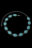 Boho Western Turquoise Stone Concho Chain Belt