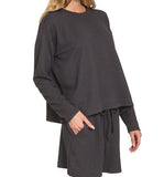 Ribbed Long Sleeve Tee & Short Set