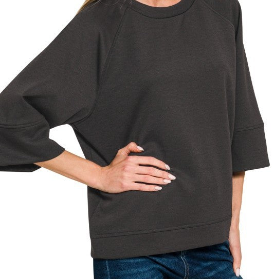 Scuba 3/4 Sleeve Top