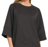 Scuba 3/4 Sleeve Top
