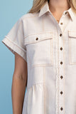 Linen Peplum Blouse