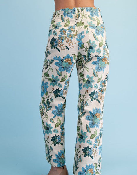 "Blues" Floral Bottoms