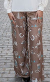 Western Printed Wide Leg Pant