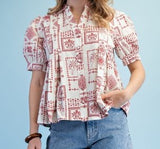 "Jaquard" Top