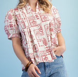 "Jaquard" Top