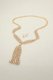 Pearl Beaded Tassel Long Necklace
