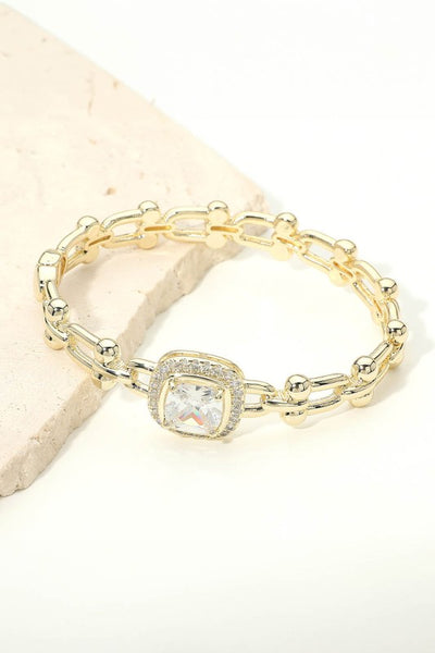 Industrial Hinged Bangle Bracelet