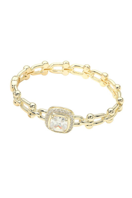 Industrial Hinged Bangle Bracelet