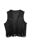 Western Studded Fringe Vest