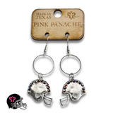 Football helmet Game Day earring with Austrian crystals