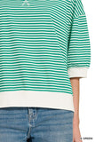 Striped Rib Banded Pullover