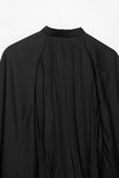 Pleated Batwing Bomber Jacket