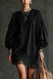 Boho Tassel Mini Dress