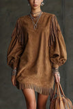 Boho Tassel Mini Dress