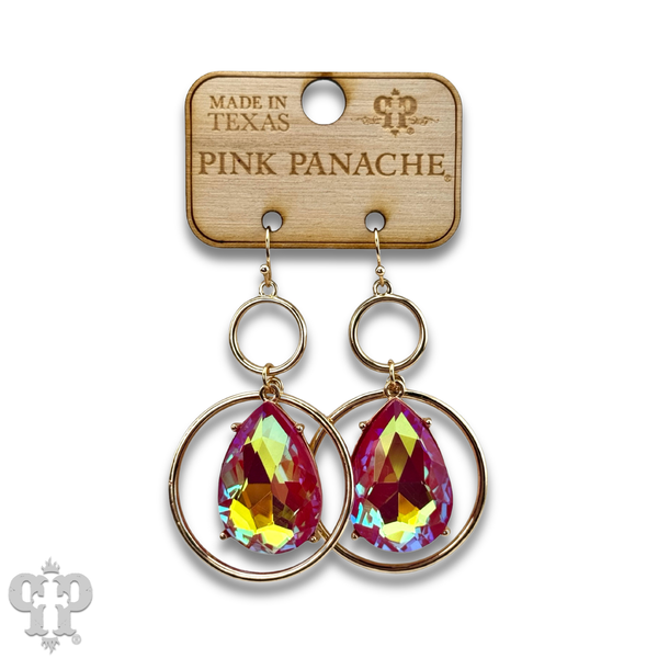 Pink rhinestone teardrop by Pink Panache
