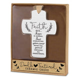 Ornament Cross Faith Ribbon Hang