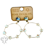 Star circle earring, Austrian crystal