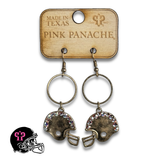 Football helmet Game Day earring with Austrian crystals