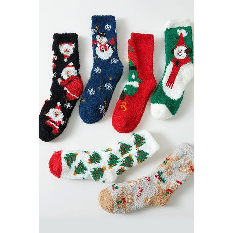 Plush Cozy Christmas Socks
