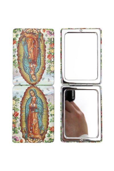 Guadalupe Glitter Compact Makeup Mirror