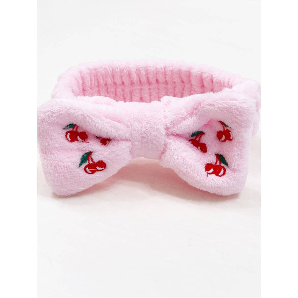 Cherry Embroidery Facial Spa Headband