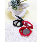 Rose Compact Travel Portable Mirror