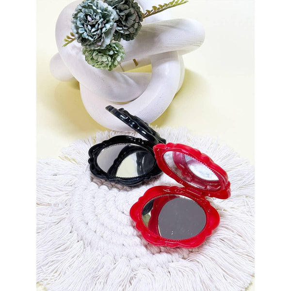 Rose Compact Travel Portable Mirror