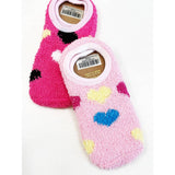 Heart Printed Soft Fuzzy Winter Slip On Socks