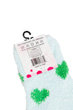 Hearts Fuzzy Fleece Cozy Lounge Quarter Socks