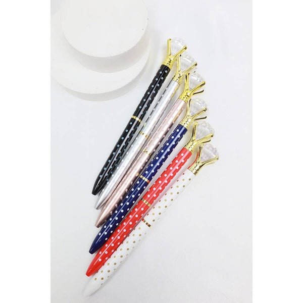 Polka Dot Diamond Pen Set
