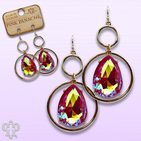 Pink rhinestone teardrop by Pink Panache