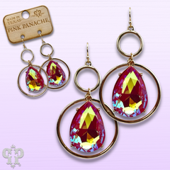 Pink rhinestone teardrop by Pink Panache