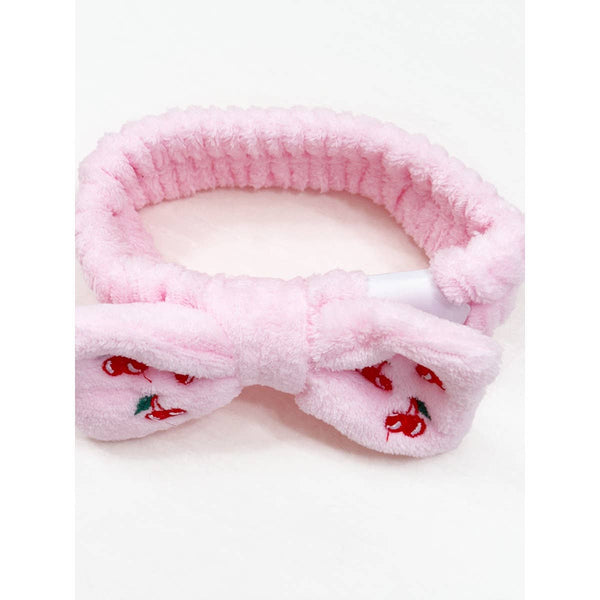 Cherry Embroidery Facial Spa Headband