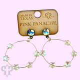 Star circle earring, Austrian crystal