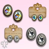 Oval crystal Earring