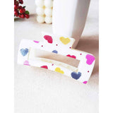 Heart Printed Hair Claw Clips